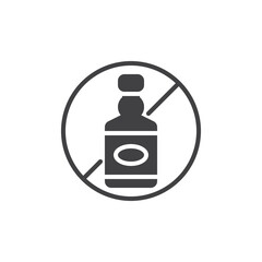No Alcohol sign vector icon