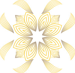 luxury gold floral ornament