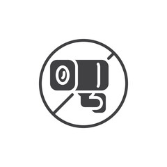 No video surveillance vector icon