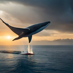 airplane flying over the ocean