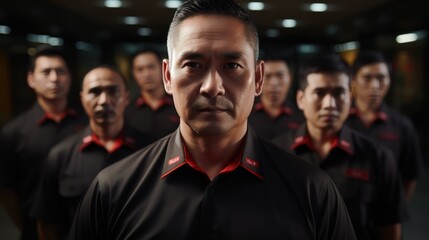 Obraz premium Asian security staff