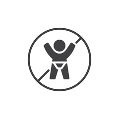 No baby sign vector icon