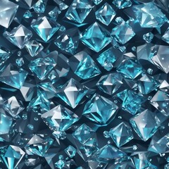 Crystal Diamond vector seamless pattern 