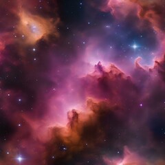 Fototapeta na wymiar A close-up photograph of a colorful nebula in deep space, where stars are being born1