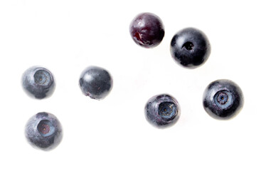 Blueberry berry isolated on white background. Close-up