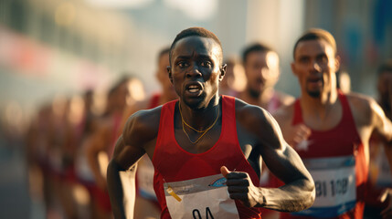 Fototapeta na wymiar International men's running competition