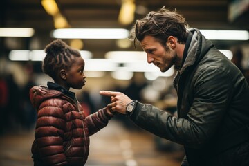 Boxing coach giving instructions to a young boxer in the gym highlighting mentorship and learning, Generative AI - obrazy, fototapety, plakaty