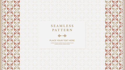 Luxury traditional pattern background with ethnic elements.