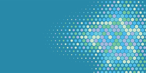 Geometric abstract Hexagon Two Color Background