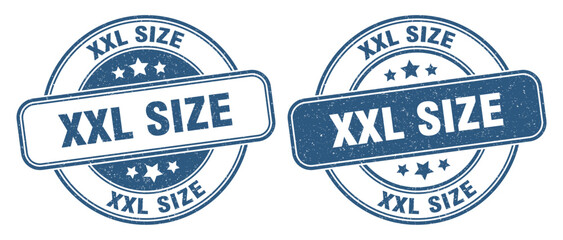 xxl size stamp. xxl size label. round grunge sign