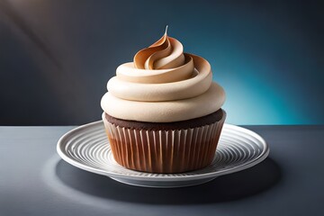 chocolate cupcake with cream