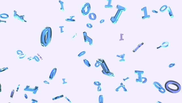 flying binary code, seamless looping