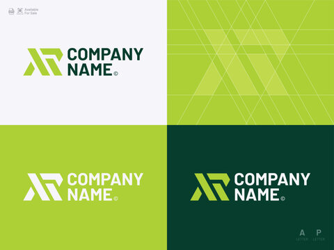 Alphabet letter icon logo A, P, AP, PA