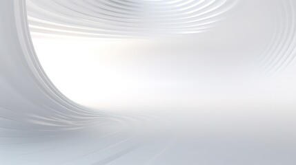 3D White Interior Background. futuristic room