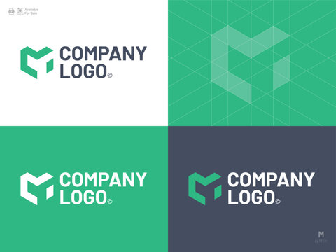 Alphabet letter icon logo M