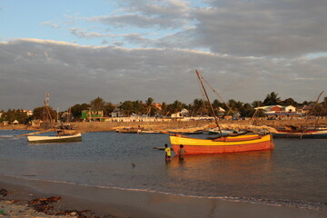 Fototapeta premium boats on the beach in Majunga Madagascar
