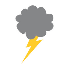 Gray clouds with rain and lightning vector illustration set. Collection of images of rain or thunder clouds for sky patterns isolated on white background. Weather concept, summer or autumn