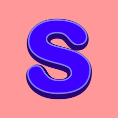 Naklejka premium Alphabet 3D illustration svg