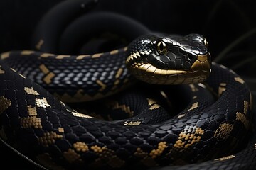 banner on black with photo of lurking snake reptiles