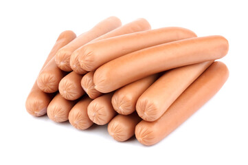 Sausage  isolated on the white background. Sausage for hot dog