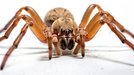 Brown Recluse Spider macro shot - obrazy, fototapety, plakaty