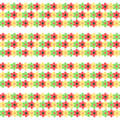 seamless pattern with flowers, colorful cute flower doodle pattern background