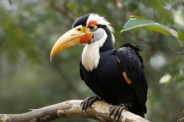 description identifying the species of hornbill in this high hornbill