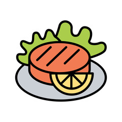 Ham steak icon