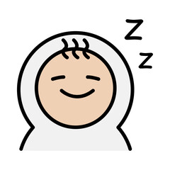 Baby sleeping icon
