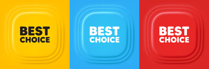 Best choice tag. Neumorphic offer banners. Special offer Sale sign. Advertising Discounts symbol. Best choice podium background. Product infographics. Vector