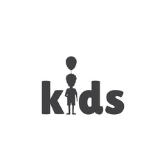 Happy Kids typography logo design