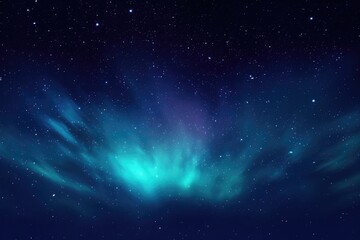 Panorama of Aurora borealis, Northern lights with starry in the night sky