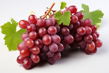 Fototapeta premium A bunch of sweet, seedless grapes. isolation white background,Generated with AI