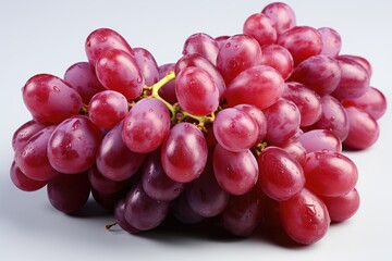 Fototapeta premium A bunch of sweet, seedless grapes. isolation white background,Generated with AI