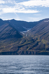 Fjords and sea in North Iceland