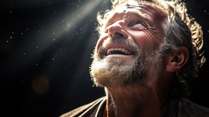 Man expressing gratitude close up