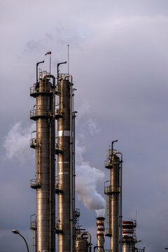 Industrial landscape in a refinery