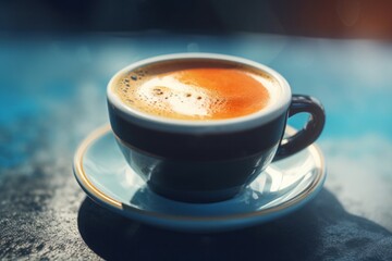 Espresso foam cup. Beverage mug. Generate Ai