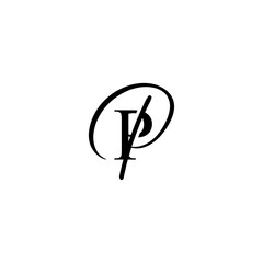 initial letter pp unique monogram logo vector black color