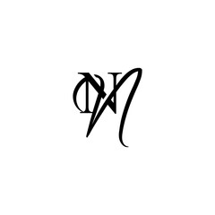 initial letter nn unique monogram logo vector black color