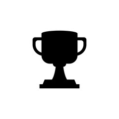 trophy black and white flat icon