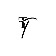 initial letter tt unique monogram logo vector black color