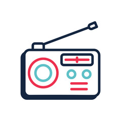 Radio icon vector stock illustration