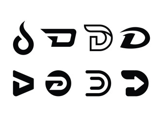 D logo icons design template elements