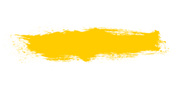 Yellow Grunge paint brush stroke, grungy lines, frames, box artistic design elements on transparent background. Royalty high-quality free stock png of Ink splash, splatter, dirty watercolor texture