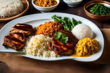 Fototapeta premium rice with pork