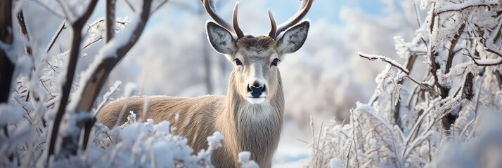 Winter Wildlife: Photograph animals in their winter settings, like a deer in the snow