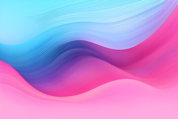 Obraz premium Vibrant Colored Banner Background With Pastel Violet, Hot Pink and Sky Blue Color. Abstract Waves Design.