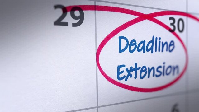 Animated Deadline Extension Reminder in Calendar
