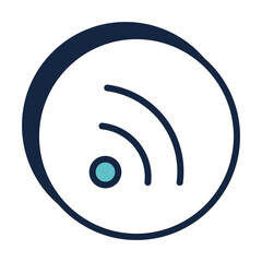 Rss icon vector stock illustration